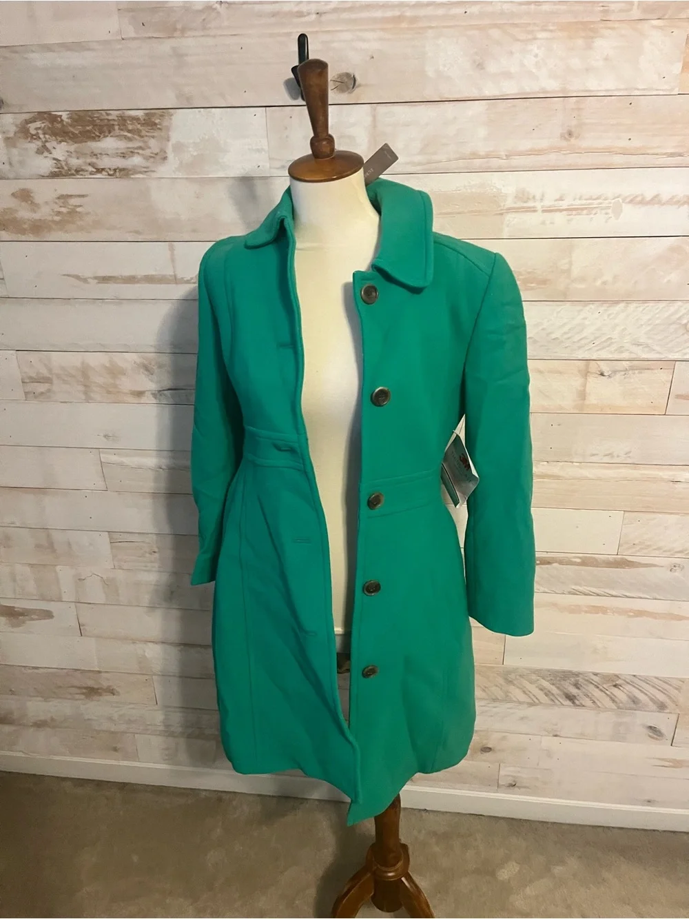 NWT J.Crew size 0P Lady day coat Wool Blend in green